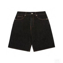 Y2k Summer Harajuku Hip-Hop Gothic Colored Flying Dog Printed Denim Shorts High Street Loose Casual Straight Cropped Jeans