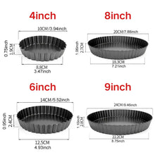 4/6/8/9 Inch Non-Stick Tart Pan Set with Removable Bottom for Quiches, Mini Cakes, Pizzas & Pastries, Ideal for Home Baking YMY