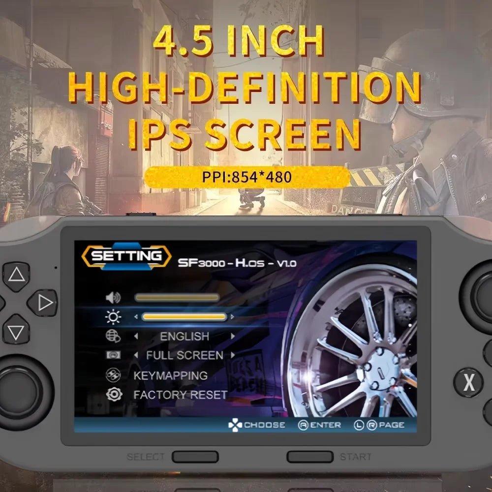 SF3000 Retro Handheld Console Linux 4.5 Inch 3000mAh IPS