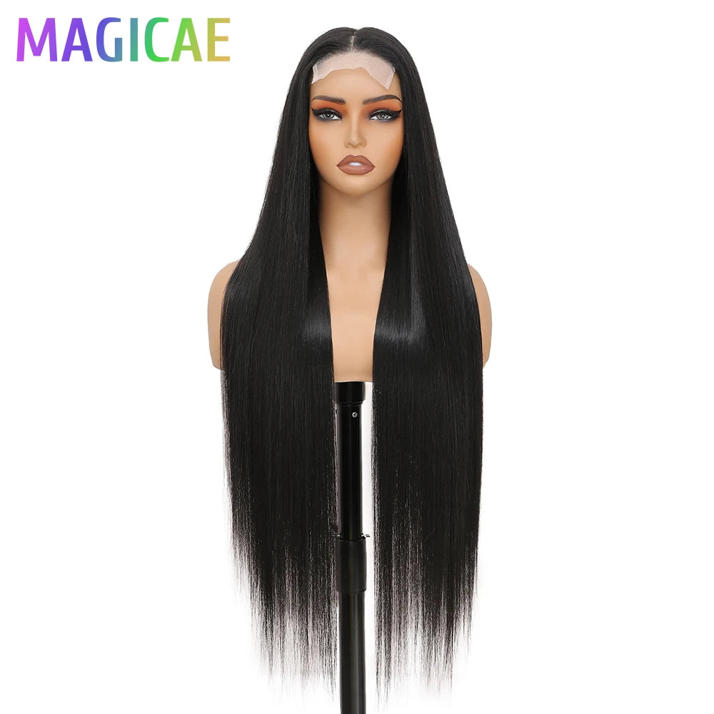 Magicae 36 Inch 4x4 Lace Front Wig Chestnut Brown Ombre