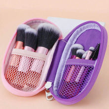 10pcs Pink Makeup Brush Set for Beginners Mini Portable Foundation Eyeshadow Brushes with Crystal Handle Includes Brush Pouch