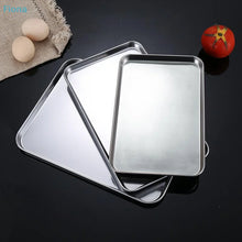 ☭Rectangular Stainless Steel Baking Sheets - Professional Oven Safe Trays for Cooking, Baking and Meal Prep