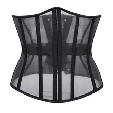 Women Underbust Bustiers Sexy Corset Top Mesh Breathable Lace Up Body Shaper Waist Trainer Sexy Corselet