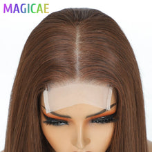 Magicae 36 Inch 4x4 Lace Front Wig Chestnut Brown Ombre