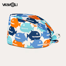 Cartoon Dinosaur series printed hospital surgical cap Reusable Hats  Protection Anti-dust Caps Breathable Caps Cover