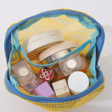 Trousse de maquillage en filet pour femme, joli petit sac de rangement pour rouge à lèvres, câbles de données, clés, écouteurs, pochette carrée pour articles de toilette