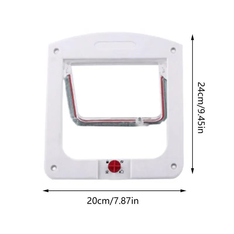Pet Door 4 Way Locking Large Dog Cat Door Flap Install in Interior and Exterior Doors Weatherproof Pet Door for Wooden PVC Door