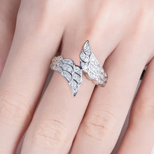 AnuJewel  D Color Moissanites Angel Wings Wedding Bands 18k Gold Plated 925 Sterling Silver Bridal Ring Set For Girls Jewelry