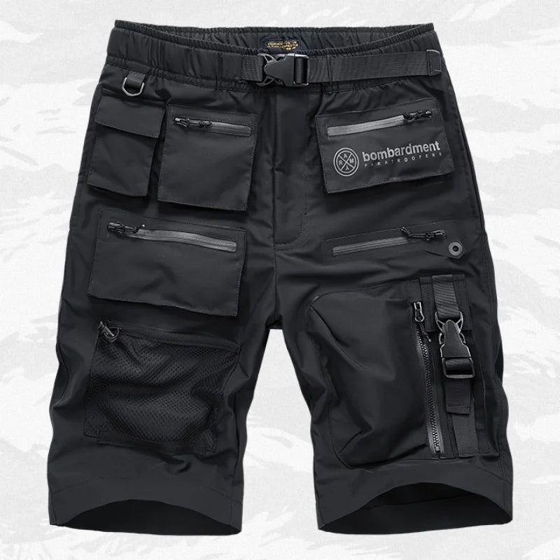 Multi-pocket Tactical Function Cargo Shorts Summer Mens Clothing Y2K High Street Punk Style Techwear Quick-dry Pants pantalone