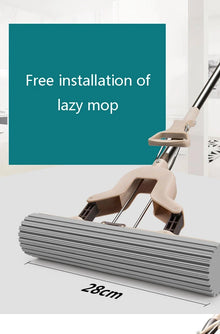 UNTIOR Squeeze Self-draining Collodion Mop Wood Floor Tiles Spin Household Cleaning Tools to Clean Walls and Ceilings Floor