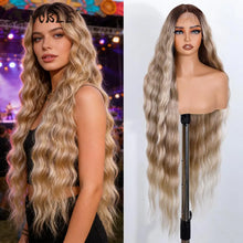 Noble 36 Inch Lace Front Wig Body Wave Ombre Blonde Cosplay