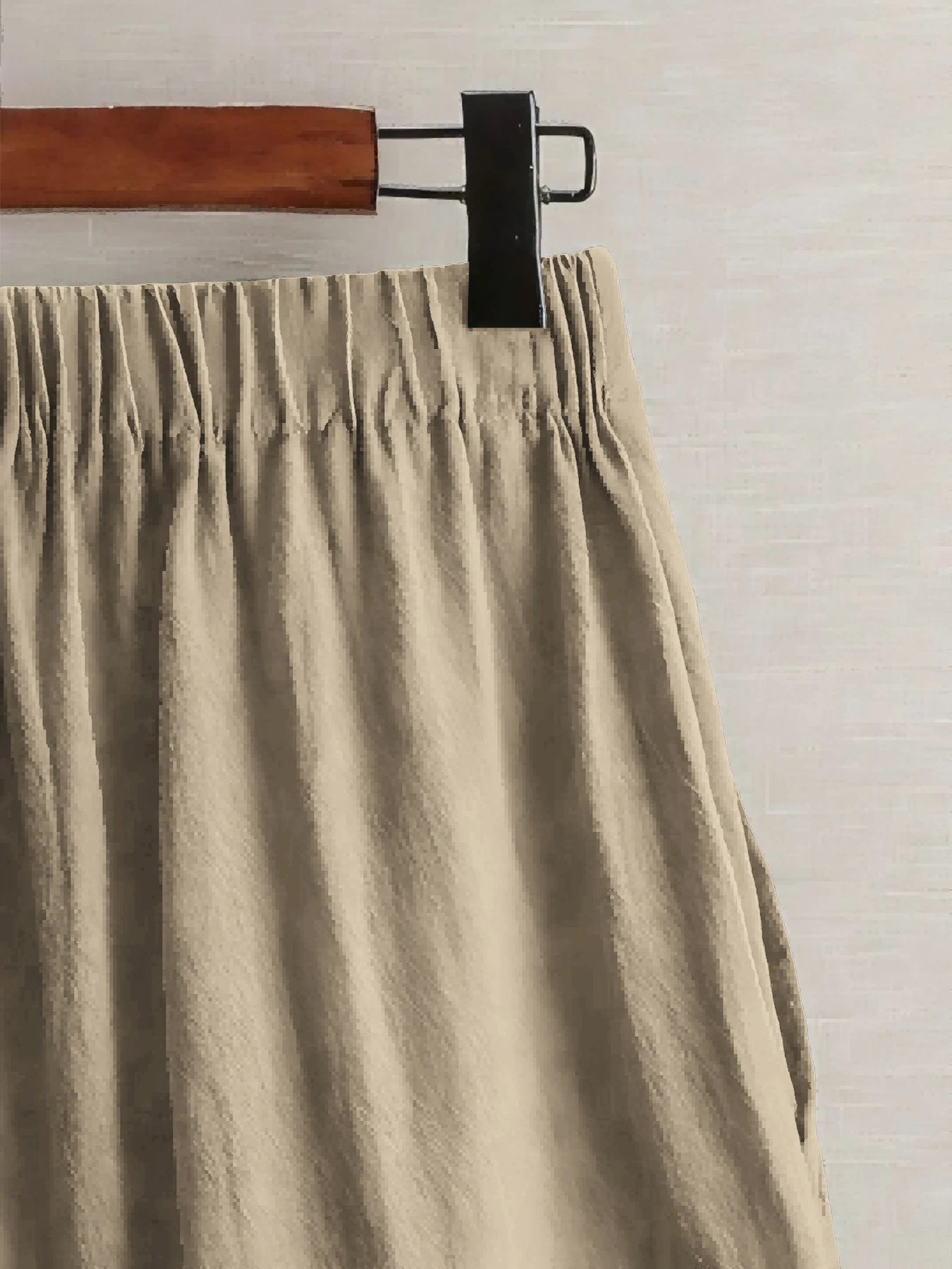 Summer women's thin five-point pants, wide-leg casual straight-leg high-waisted women's pants, fashionable outdoor sports pants