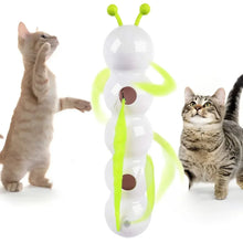 Smart Caterpillar Cat Toy Whack A Mole Cat Toy Interactive Cat Feather Toy Motion Sensor Teasing Cat Toy for Indoor Cats