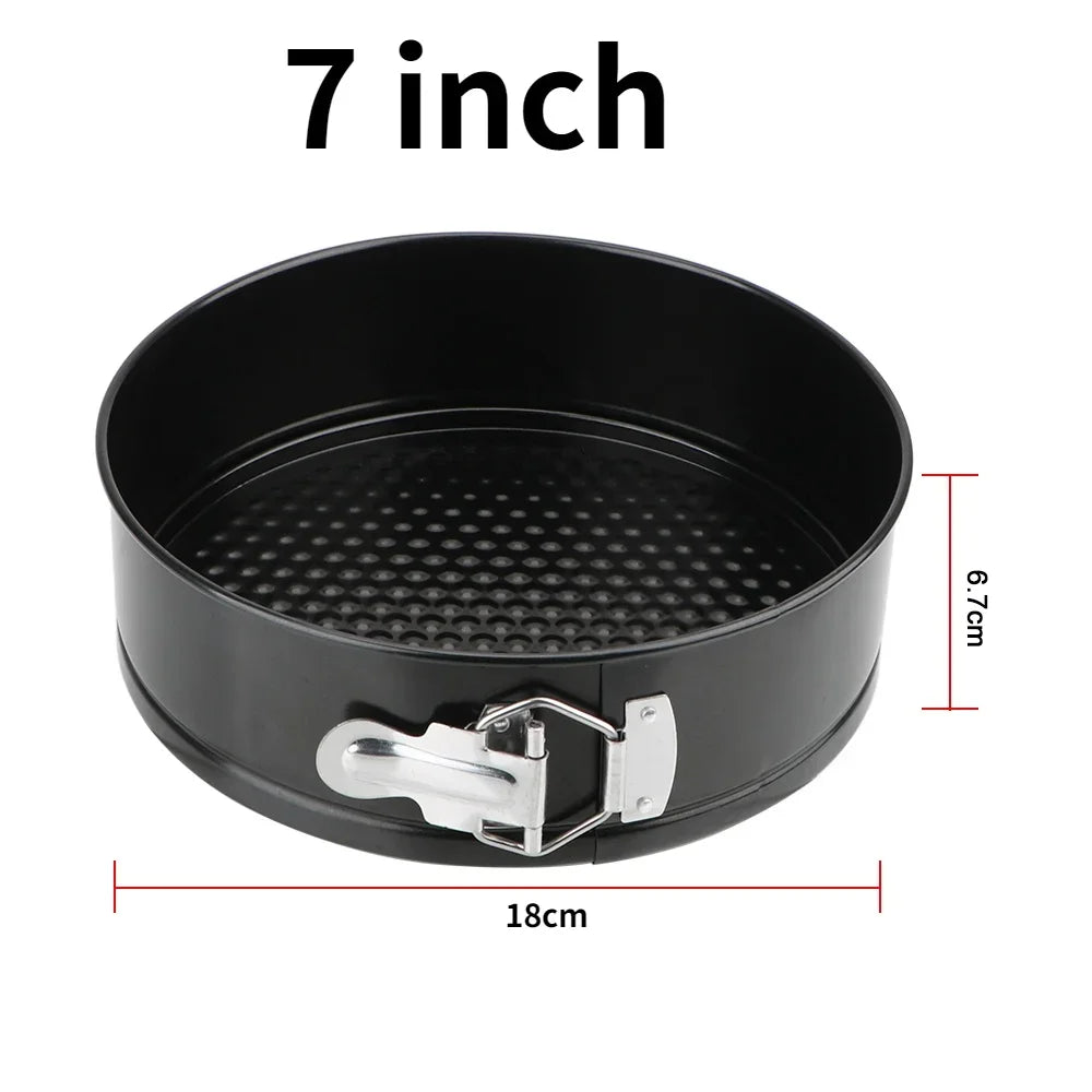 Removable Bottom Non-Stick Metal Bake Mould Round Cake Pan Bakeware  Carbon Steel Cakes Molds Kitchen Accessories
