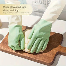 4pcs Waterproof Housework Cleaning Gloves Kitchen Cleaning Latex Laundry Dishwashing Gloves Wear Resistant Rubber Work Gloves