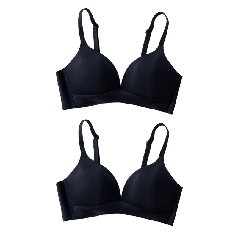 FallSweet 2PCS/set Seamless Push Up Bra for Women Wireless Bralette 3/4 Cup Soft Comfortable Underwear Sexy Female Lingerie