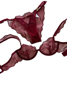 KUCLUTFrenchFlower Embroidery Lace Bra Set Pure Desire Ultra Thin Push Up Wirefree Comfort Romantic Niche Bralette S-XL MOYISU