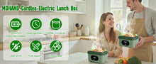 Gison 1.5L Electric Lunch Box Food Warmer Self Heating Lunch Box 18000mah Big Capacity Rechargeable Cordless Electric Lunch Box