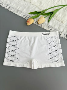 Seamless Sports Underpants Skirt Seamless Knickers Shorts Under The Skirt Sexy Side Mesh Hollow Out Boxer Panties Safety Panty