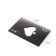 Stainless Steel  Spades A Winemaker Bottle Opener Playing Cards Bottle Opener Credit Card Beer Bottle Opener