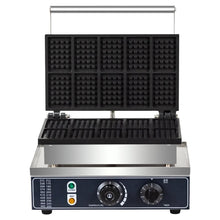 HPH2O Commercial Waffle Maker 10PCS Square Shape Waffle Machine 1550W Waffle NonStick Coating Baking and Dessert Maker