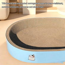 2 In 1 Oval Cat Nest Scratching Pad Wearproof Non Debris Cat Sleeping House For Indoor Cats