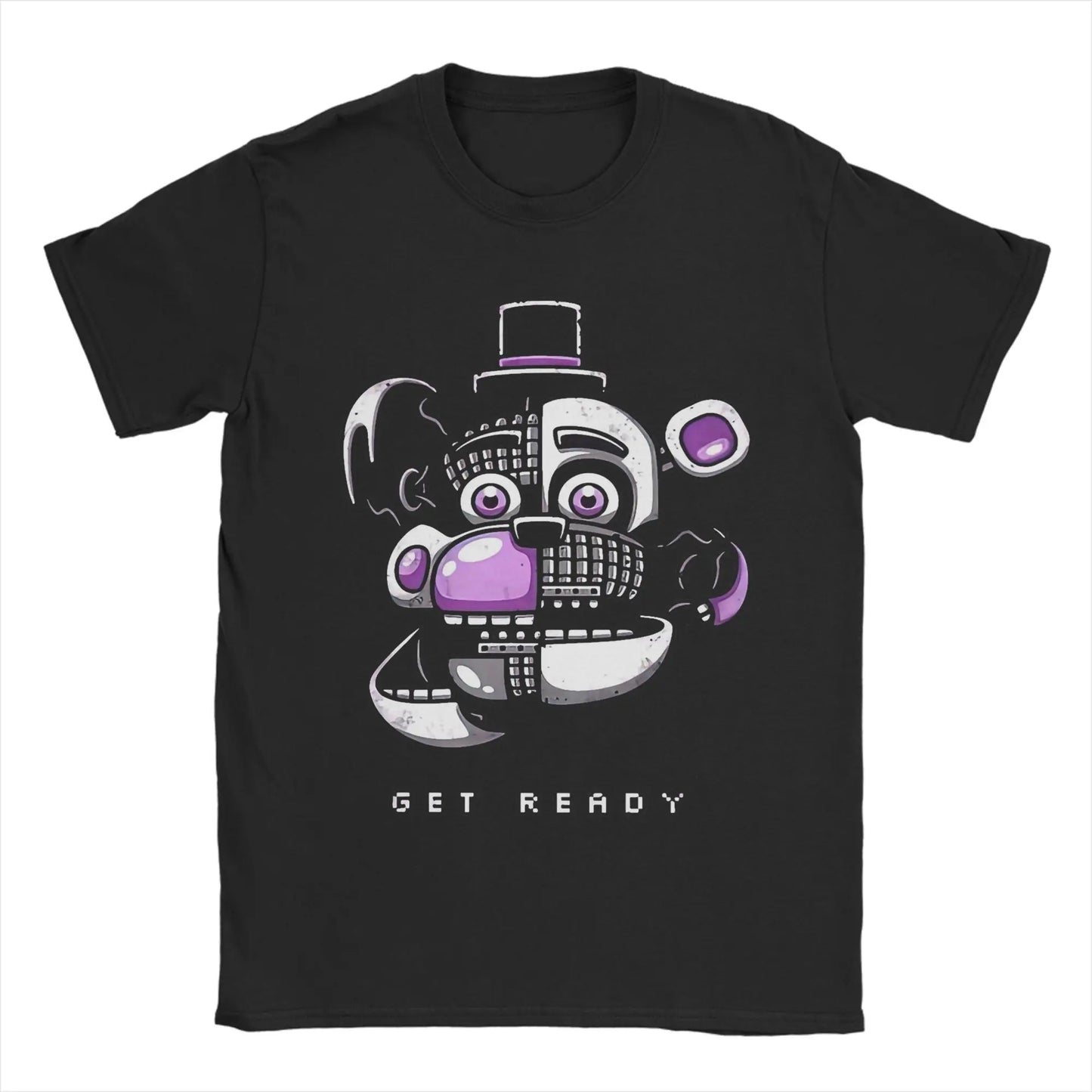 Men's T-Shirt FNAF At Freddys Amazing Cotton Tee Shirt Short Sleeve  T Shirts Crewneck Tops Plus Size