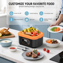 Gison 1.5L Electric Lunch Box Food Warmer Self Heating Lunch Box 18000mah Big Capacity Rechargeable Cordless Electric Lunch Box
