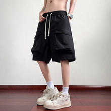 Summer High Street Bermuda Purple Cargo Shorts for Men Multi-pocket Sports Short Pants Casual Breathable Y2K Streetwear Shorts