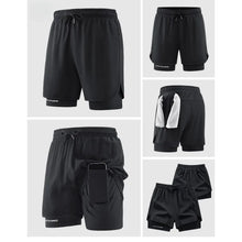 Men Running Shorts Gym Sports 2 in 1 Camo Quick Dry Workout Training Gym Fitness Jogging Short Sweatpants Summer Men Sportswear