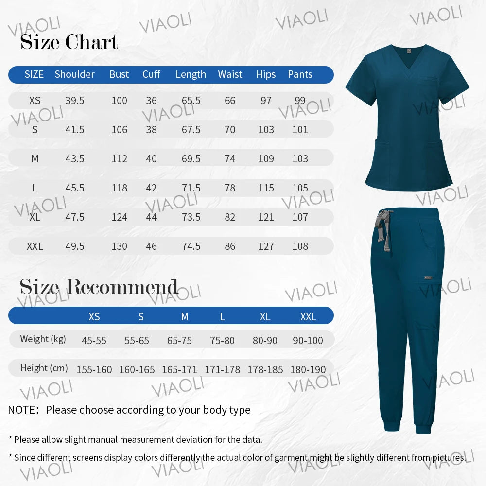 Hospital Surgical Uniform Medical Scrub Set Doctor Nurse Clothes Nursing Accessories Dental Clinic Beauty Salon Workwear Lab Set