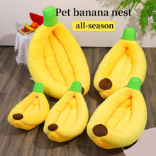 Large Dog Bed Cat Nest Winter Insulated Pad Removable Washable Thickened Pets Nest Banana Boat Dog Bed Cat Bed Pet Supplies
