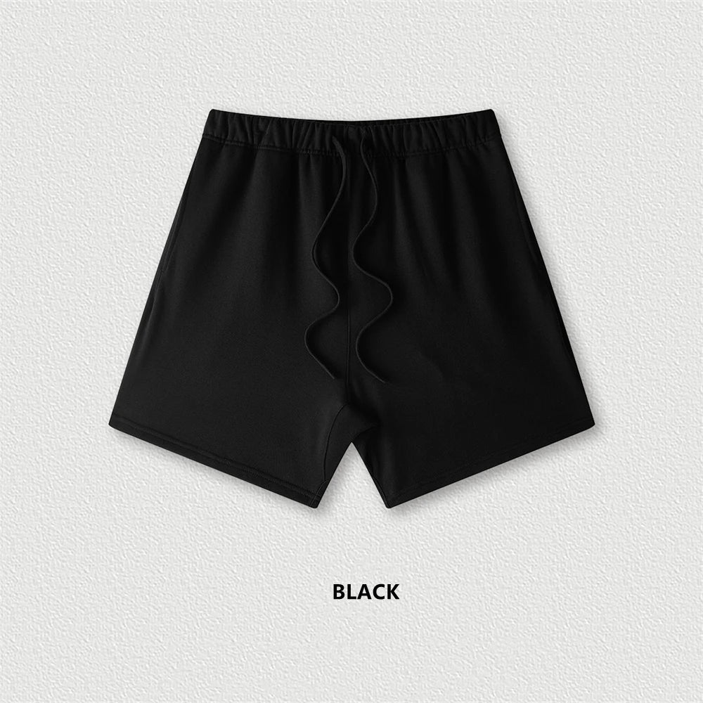 ZODF 2025 Summer Men Heavy Weight 425gsm Cotton Shorts Unisex Women Loose High Street Comfortable Solid Pants Streetwears HY0495