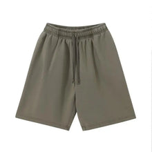 12 Colors 100% Cotton Men's and Women's Same Pull Rope High Waist Loose Fashion Casual Oversize Shorts sweatpants