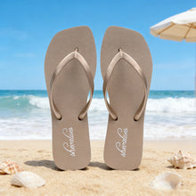 Bebealy Women's Fashion Summer Flip Flops Outdoor Beach Thong Sandals Lightweight Square Toe Flip Flop Lady Pool Shower Slippers