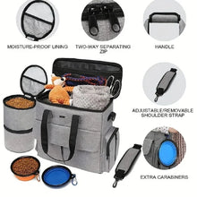 Large 6 PCS Airline Approved Dog Travel Bag Set Weekend Pet Travel Organizer with Multi-Function Pockets for Supplies