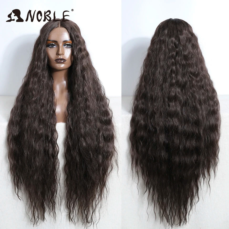 Noble Cosplay 42 Inch Blonde Ombre Synthetic Lace Front Wig
