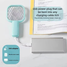 2-in-1 USB Mosquito Killer Lamp Electric Mosquito Swatter Purple Light Mosquito Trap Portable Insect Killer for Home Outdoor Cam