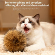 Washable Soft Fluffy Rabbit Fur Cat Rabbit Fur Scratch Resistant Cat Teaser Ball Bite Resistant Fluffy Pet Indoor
