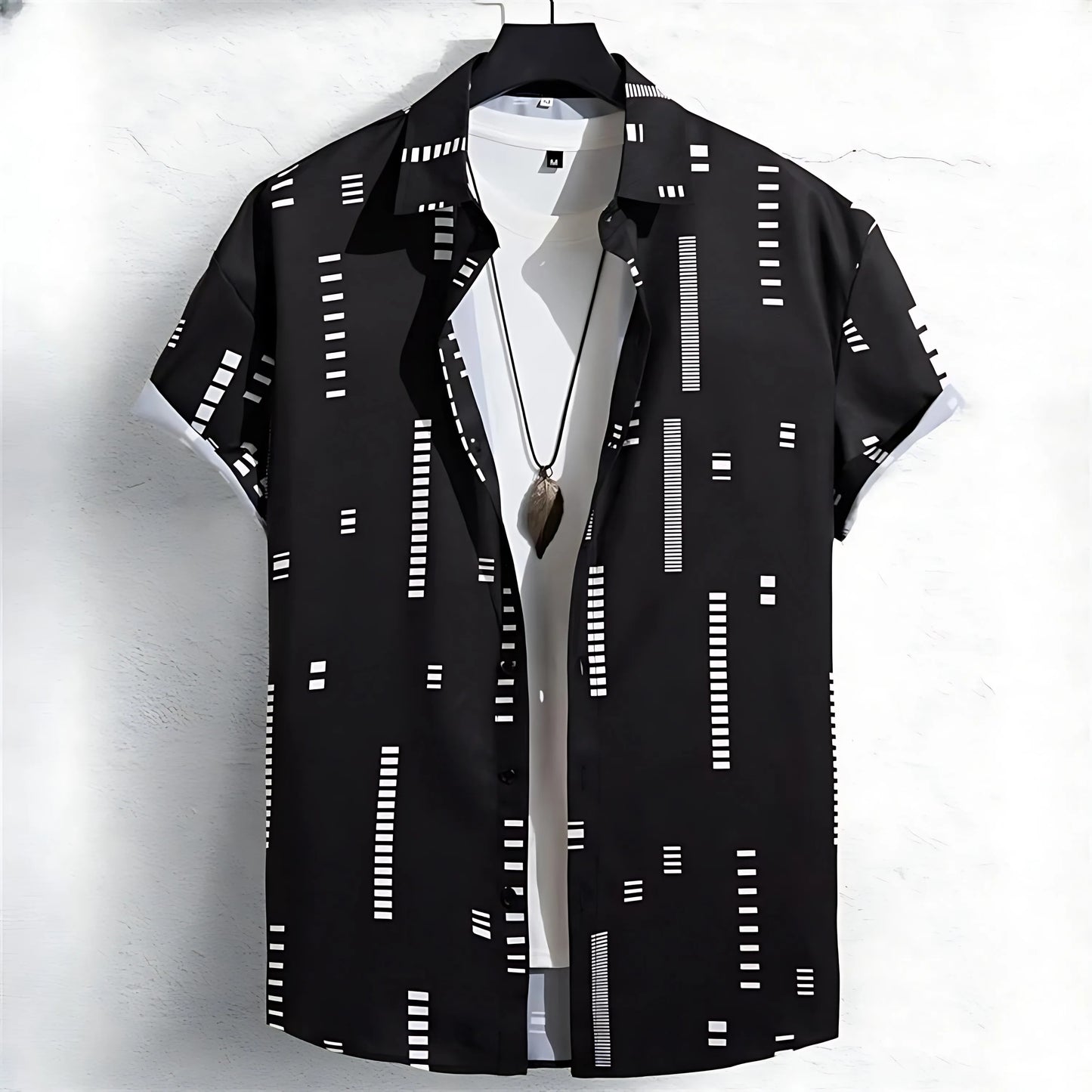 2026 Summer New Style Men's Short-Sleeved Shirt with 3D Pattern Printing for Street Casual Fashion Comfortable Soft Breathable