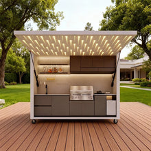 Smart Premium Waterproof Outdoor Mobile Kitchen with Storage for Bbq Camping and Outdoor Events Custom