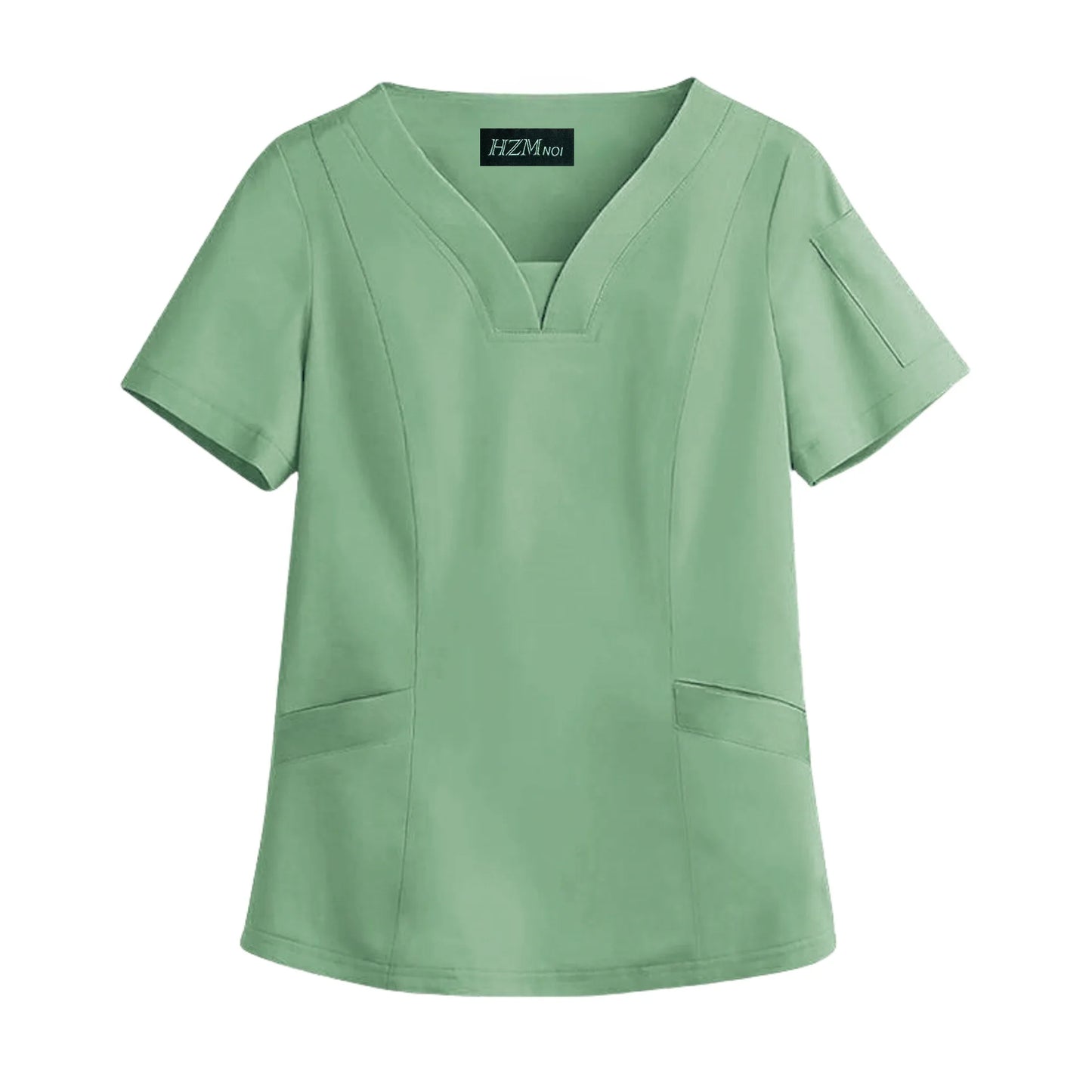 Elastic Quick-dry Medical Work Clothes Tops Dentist Veterinary Work Uniform Unisex Healthcare Nurse Clothing Scrun Women Mens