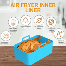 2Pcs Air Fryer Silicone Liner for Ninja Dual Air Fryer Accessories Reusable Baking Pan Basket Oven Pot Liner Kitchen Accessories