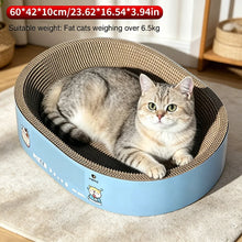2 In 1 Oval Cat Nest Scratching Pad Wearproof Non Debris Cat Sleeping House For Indoor Cats