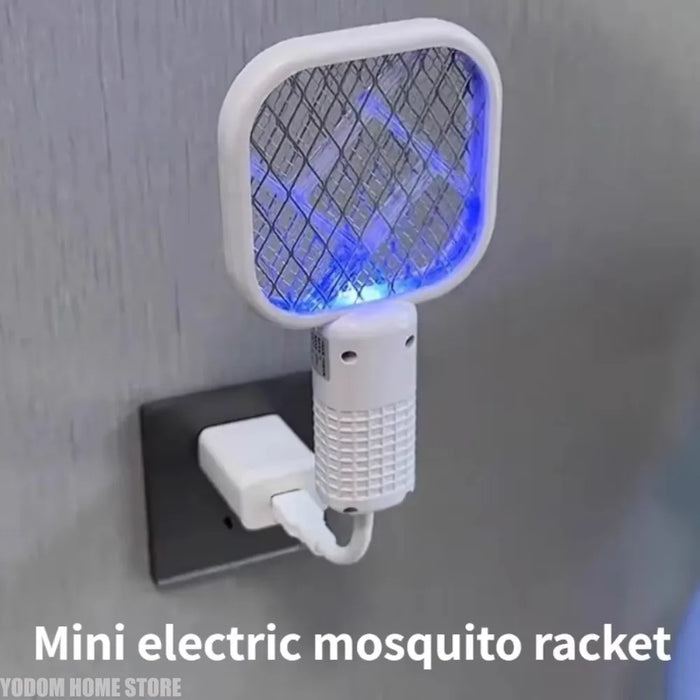 2-in-1 USB Mosquito Killer Lamp Electric Mosquito Swatter Purple Light Mosquito Trap Portable Insect Killer for Home Outdoor Cam