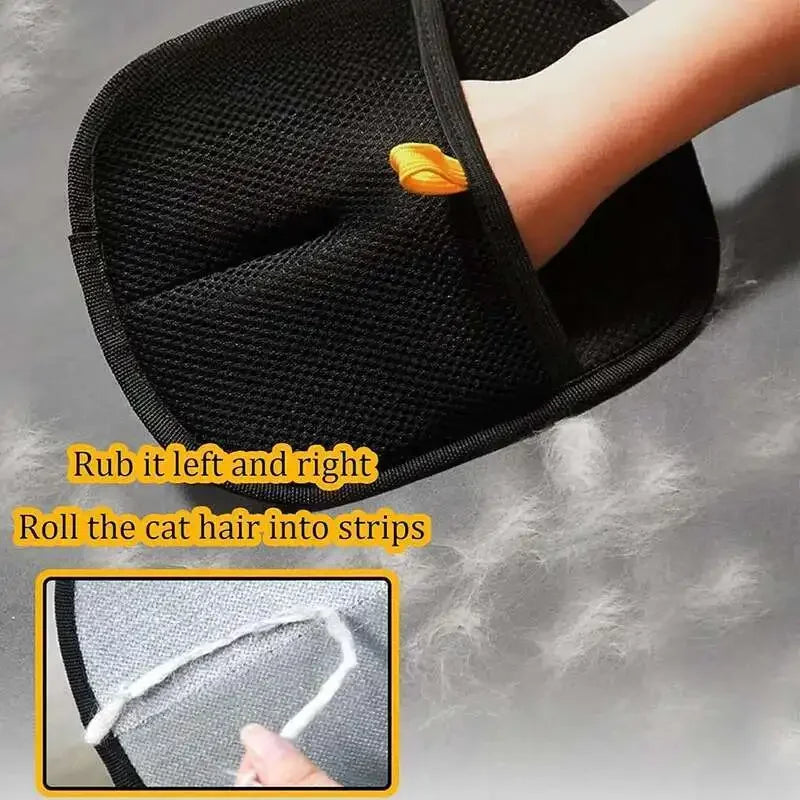Upgraded Pet Hair Cleaning Removal Gloves Pet Grooming Finger Glove Reusable Sofa Carpets Cat Dog Hair Cleaning Tools