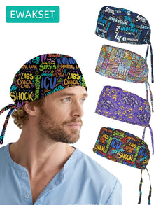 New printed scrub cap for Anesthesiologist cotton Anaesthesia medical nursing hats woman man surgical caps operating room hat