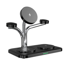 5 IN 1 15W Dual Phone Watch Magnetic Wireless Charger Fast Charging For iPhone 17~12 Samsung Apple/Galaxy Watch Aipods Pro/Buds