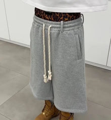 American high street fashion brand Y2K double waist embroidered design casual loose five quarter shorts