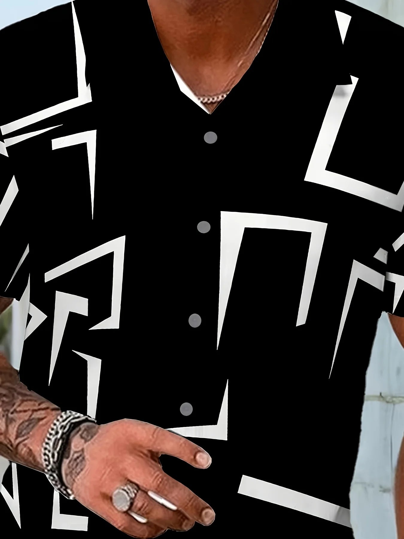 2026 Summer New Style Men's Short-Sleeved Shirt with 3D Patterned Print for Street Casual Fashion Comfortable and Stylish